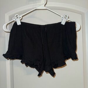 Victoria's Secret Black Ruffle Pajama Shorts